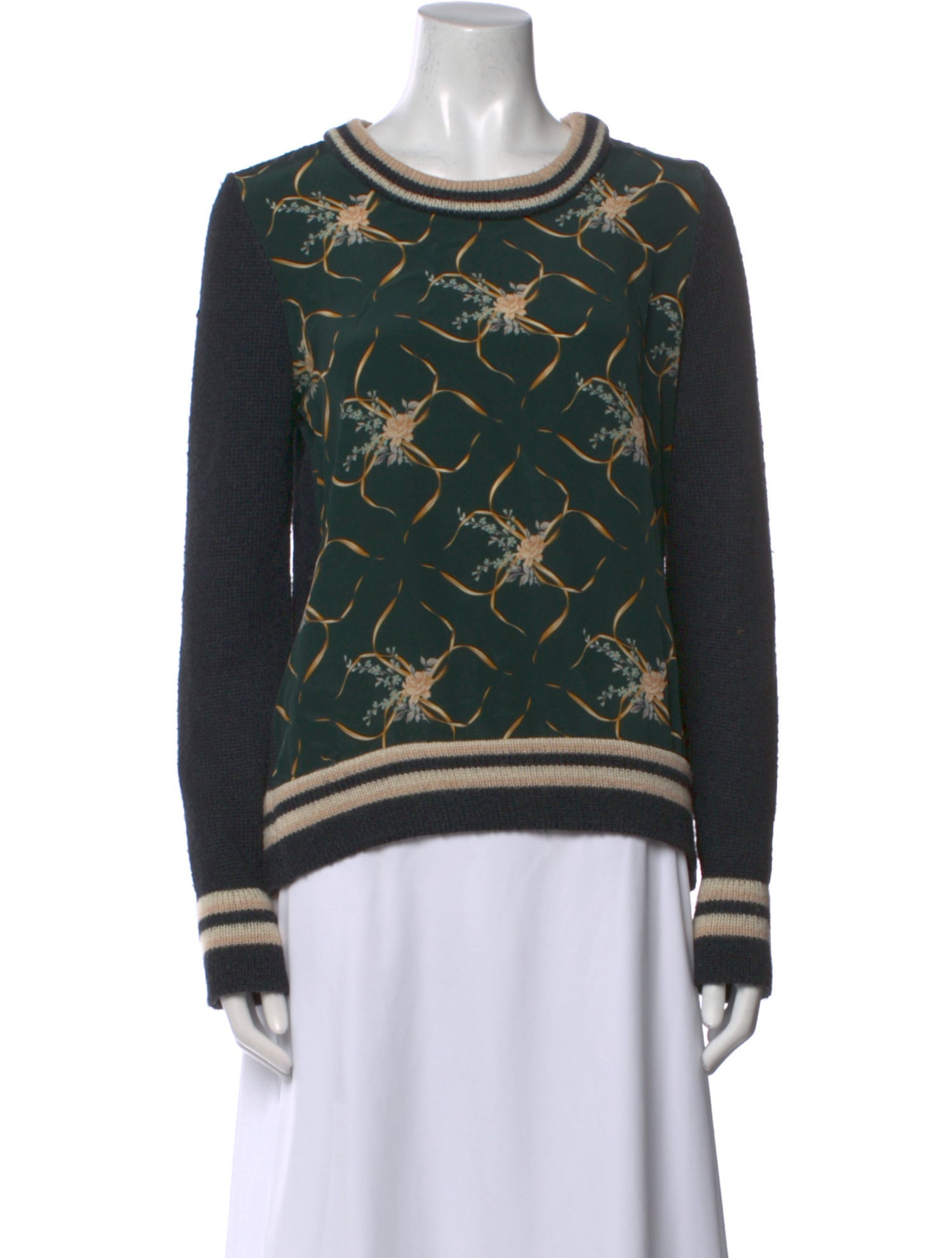Bouchra Jarrar Alpaca Printed Sweater