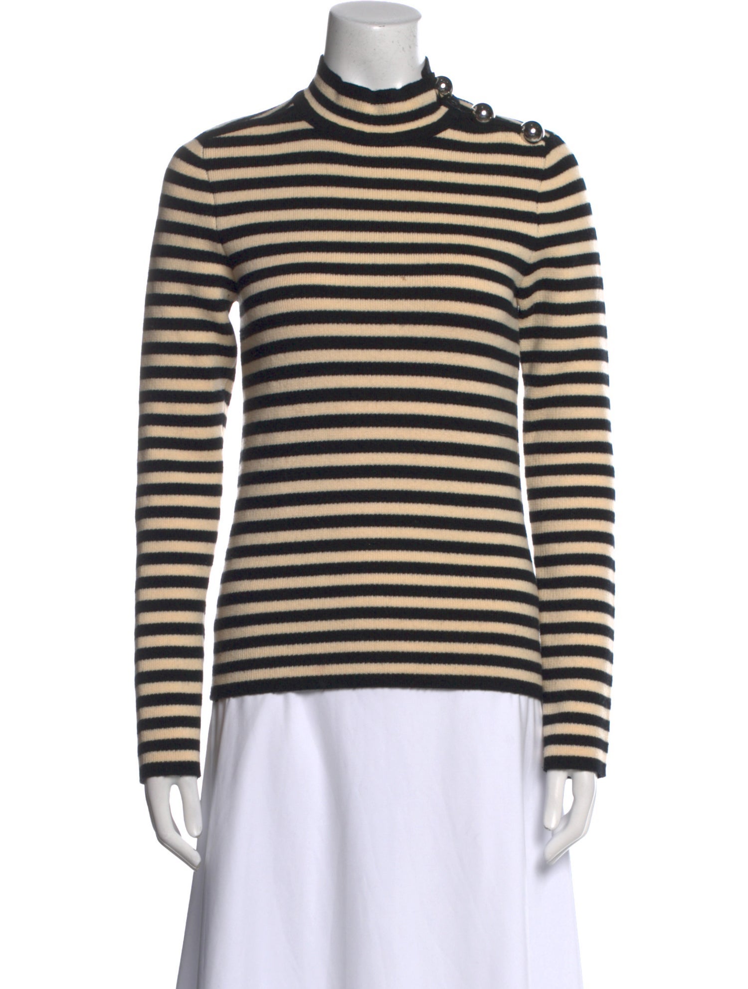 Bouchra Jarrar Wool Striped Sweater