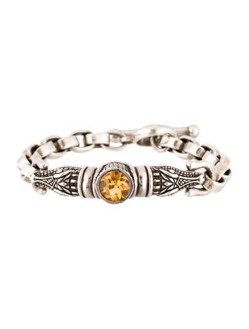 Barry Kieselstein-Cord Citrine Gator Head Toggle Bracelet