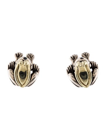 Barry Kieselstein-Cord Two-Tone Frog Earrings