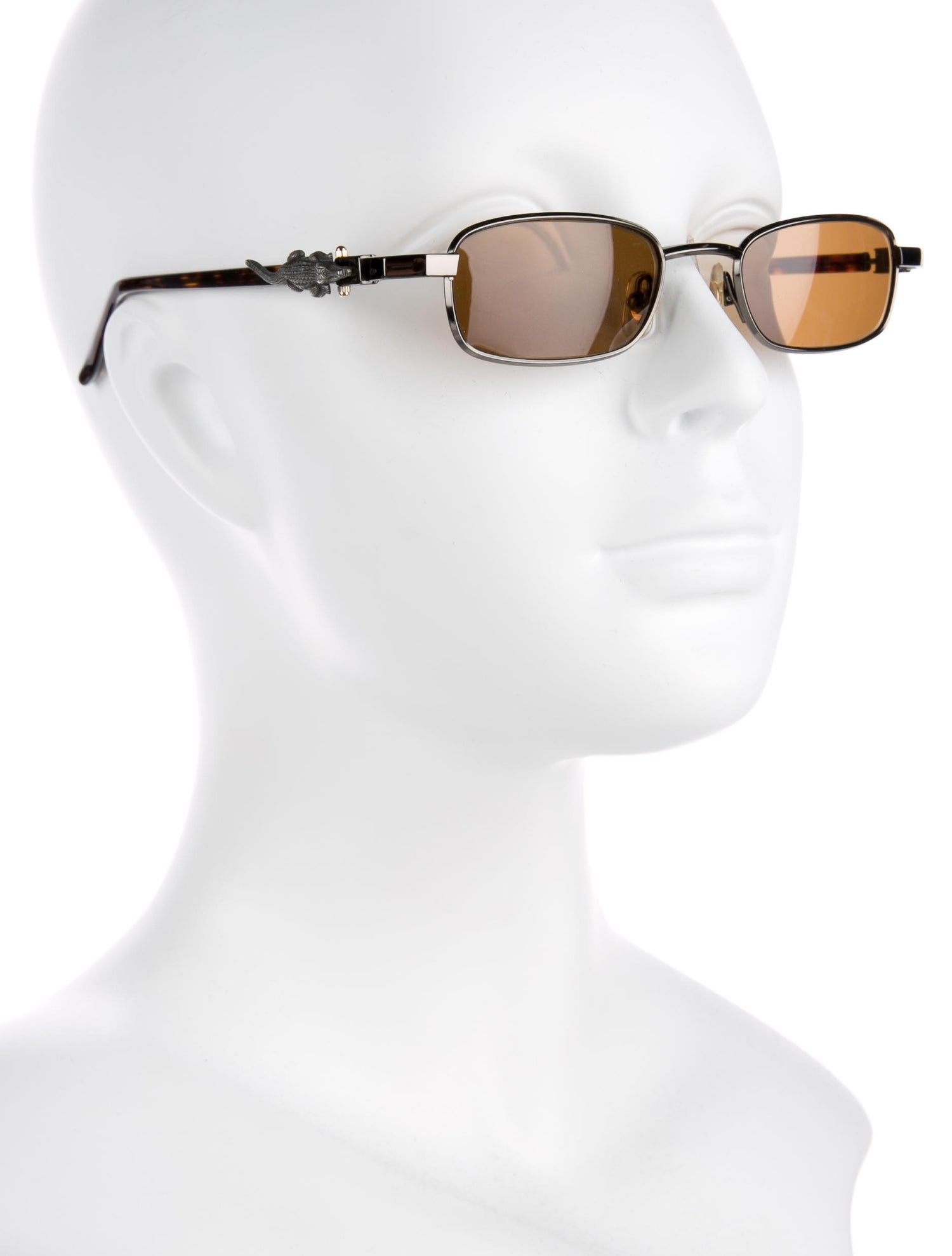 Kieselstein-Cord Rectangle Alligator Sunglasses - Accessories