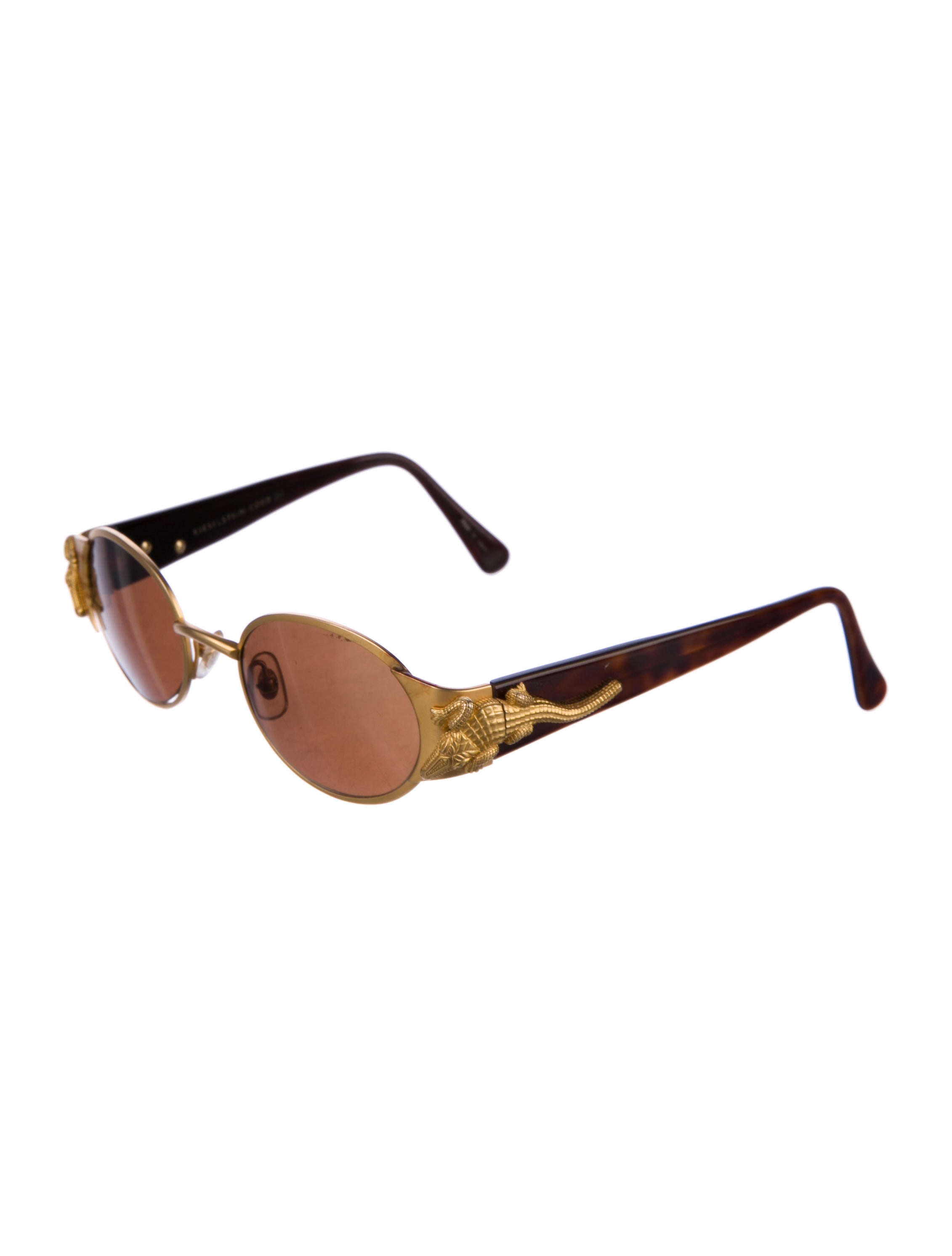 KieselsteinCord Kaycee 18kt Alligator Sunglasses Brown Sunglasses, Accessories BKC22688