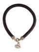 Kieselstein-Cord Leather Heart Choker Necklace x