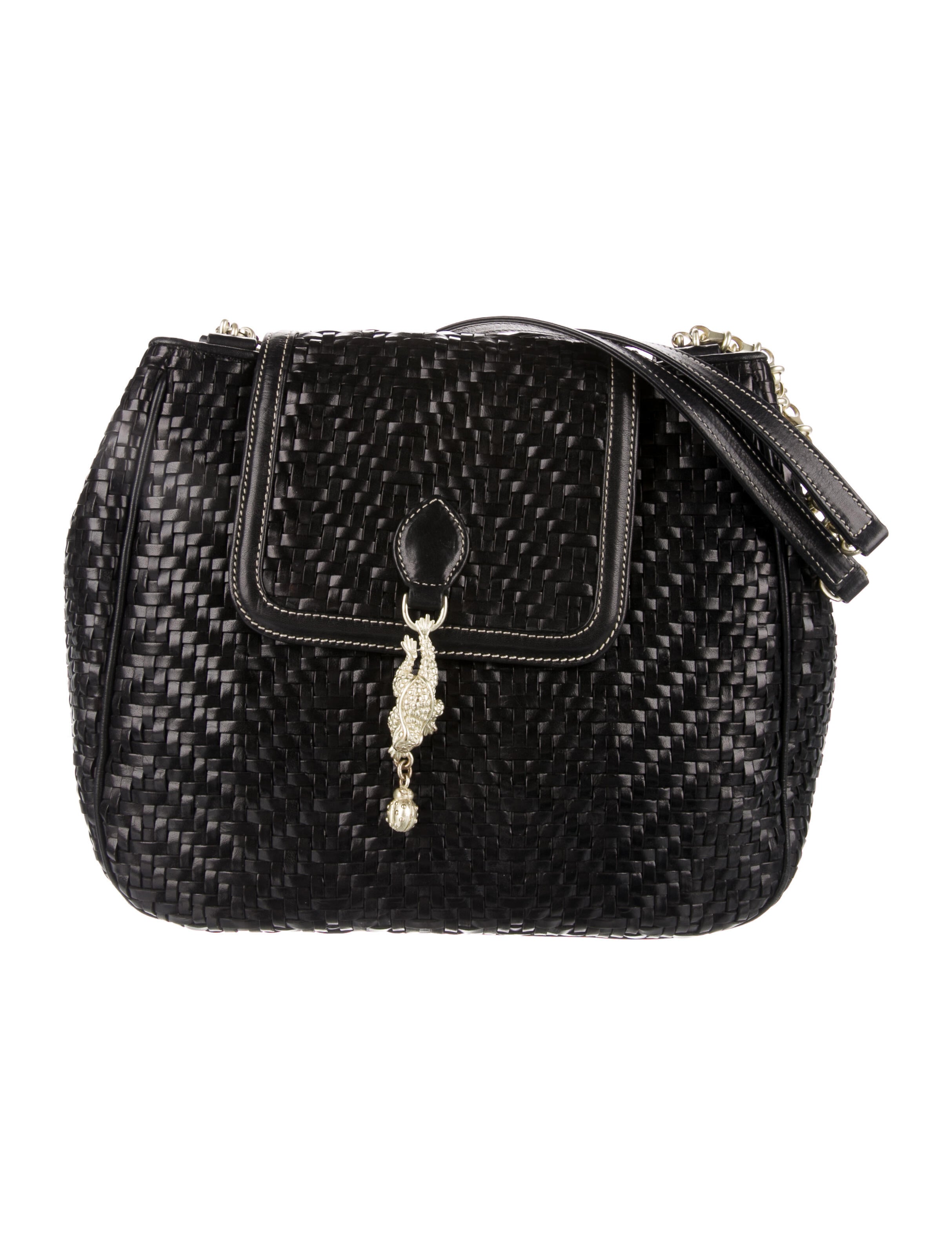 KieselsteinCord Chain Strap Leather Shoulder Bag Black Shoulder Bags, Handbags BKC28570