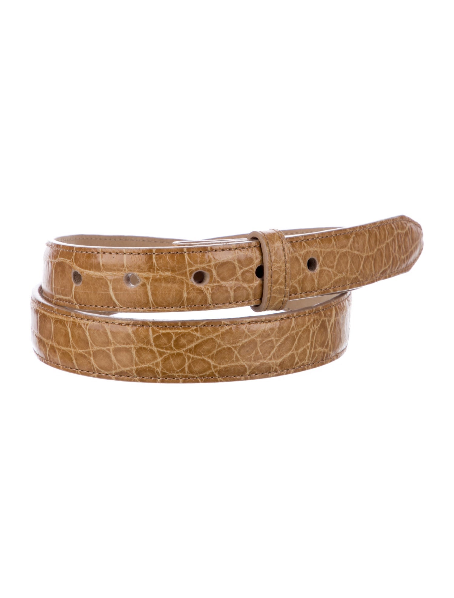 Kieselstein-Cord Skinny Alligator Belt