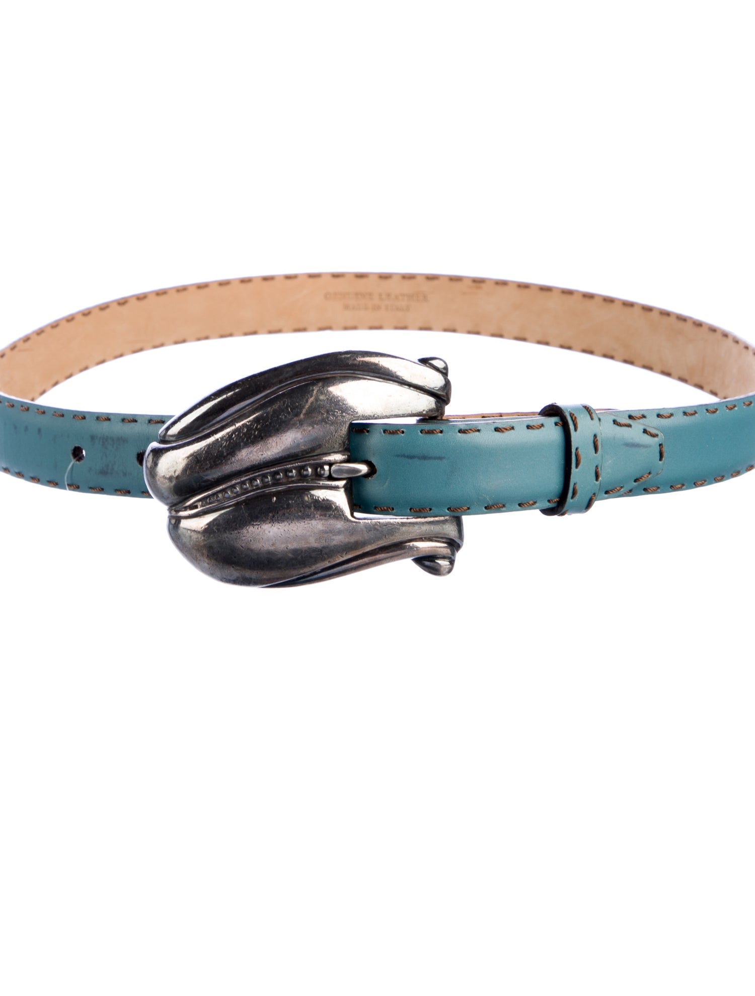 Kieselstein-Cord Skinny Leather Belt