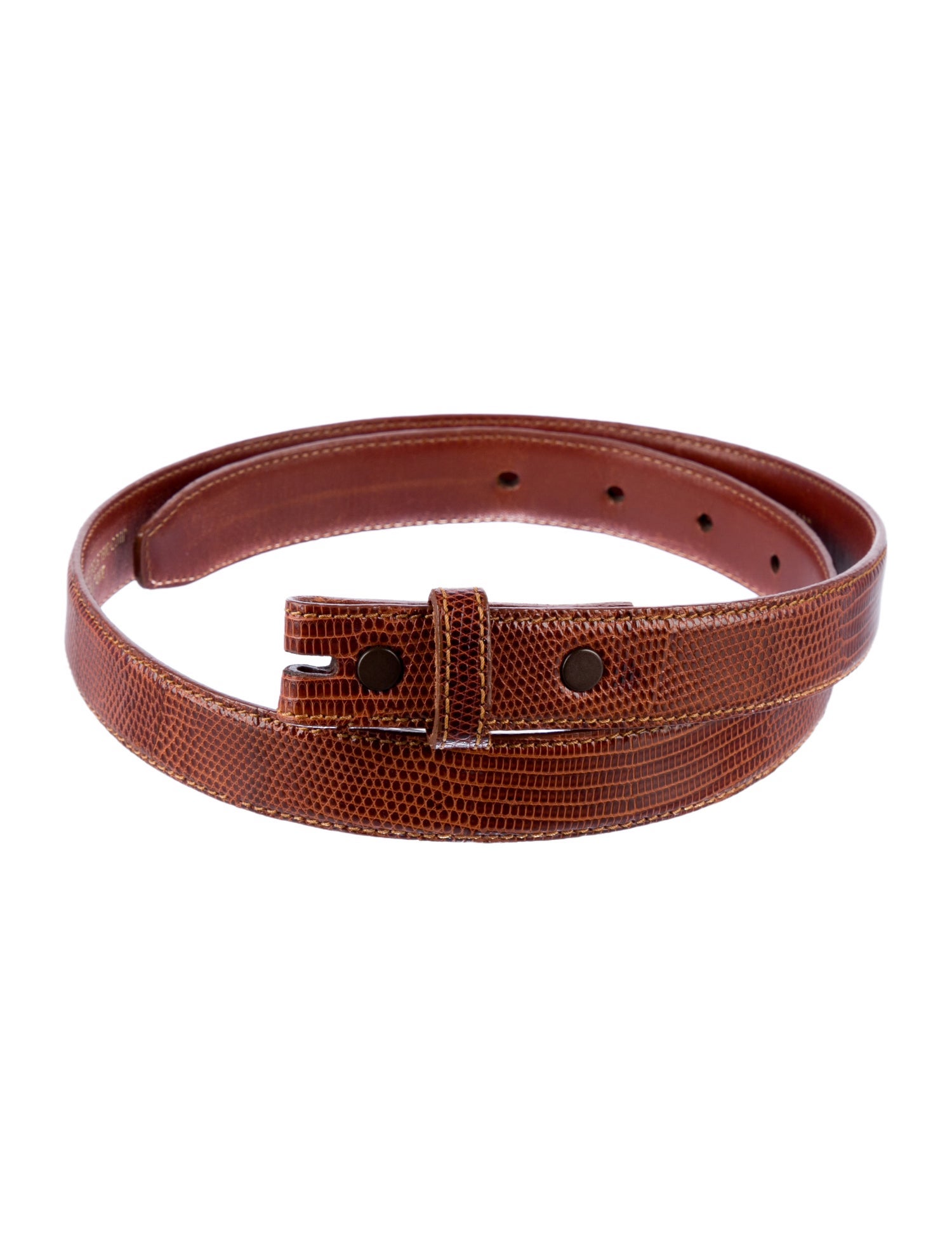 Kieselstein-Cord Skinny Leather Belt