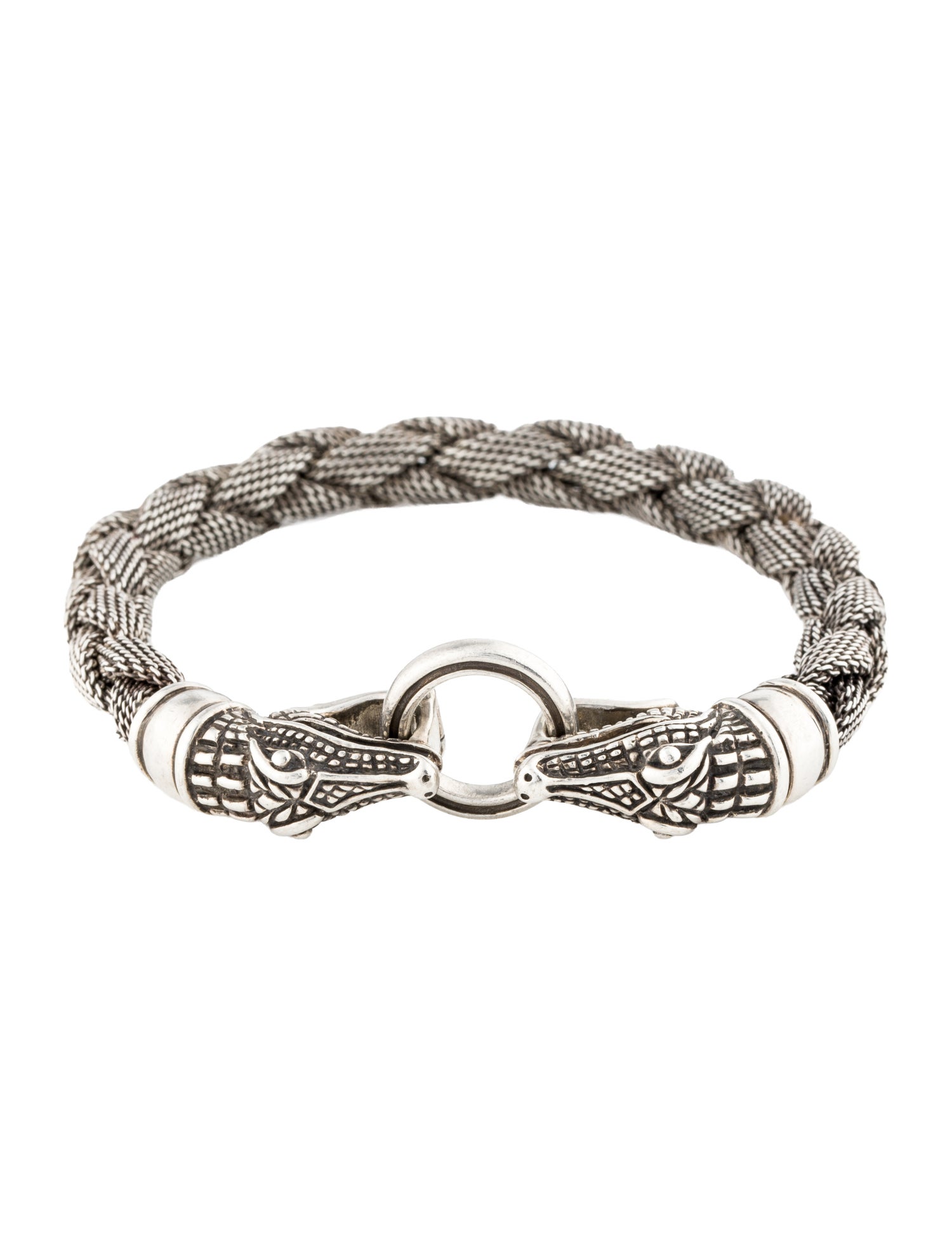 Kieselstein-Cord Alligator Woven Mesh Bracelet