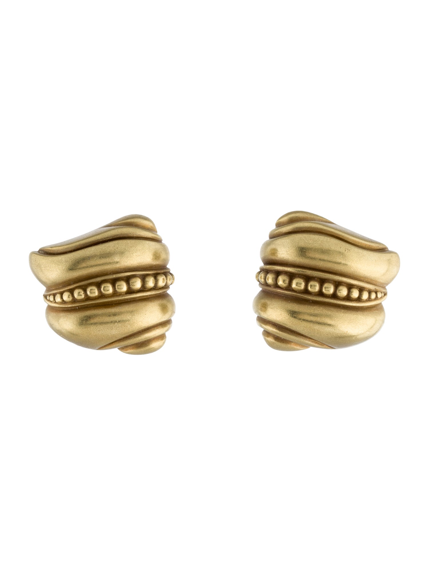 Kieselstein-Cord Vintage 18K Scroll Clip-On Earrings