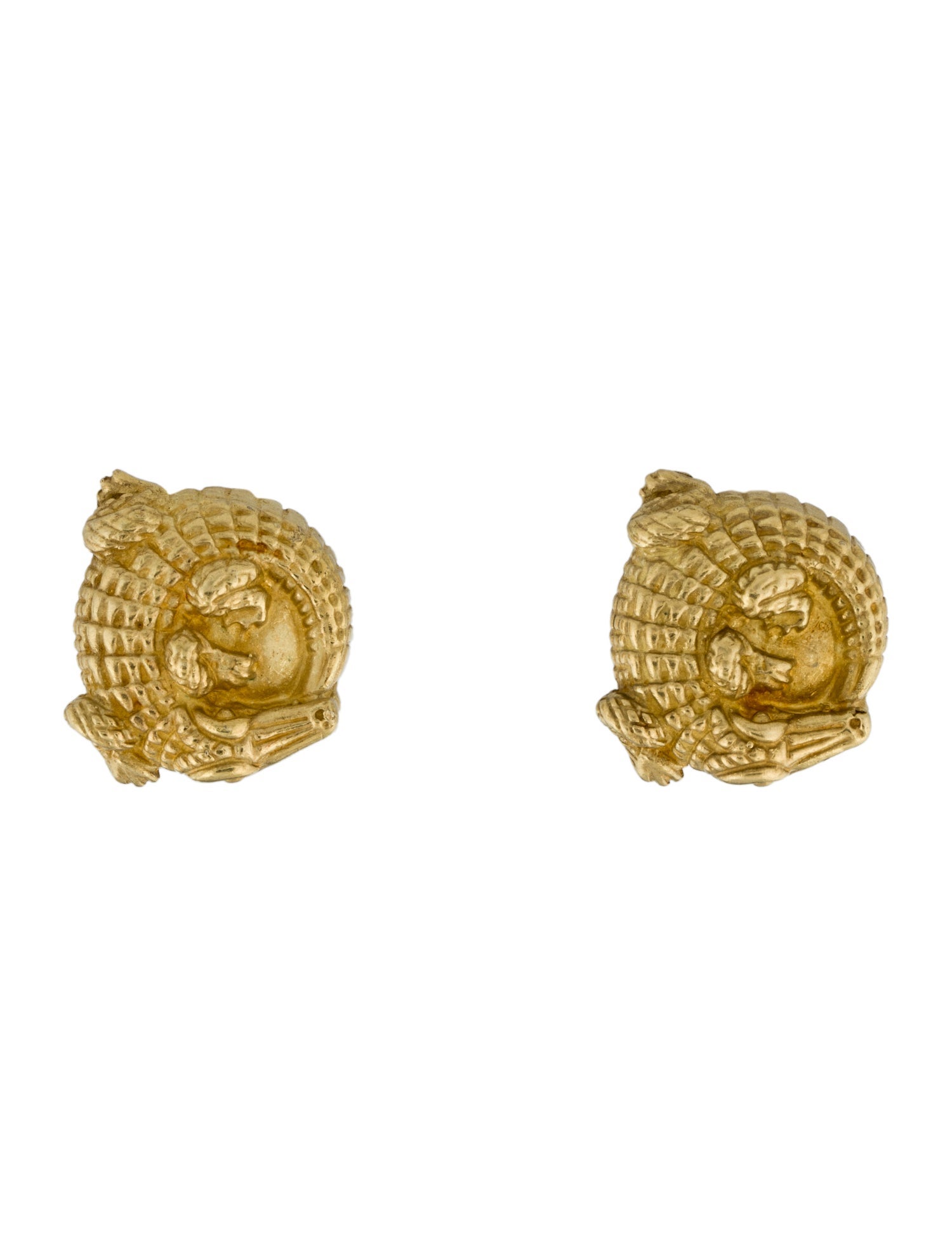Kieselstein-Cord 18K Alligator Ear-Clips