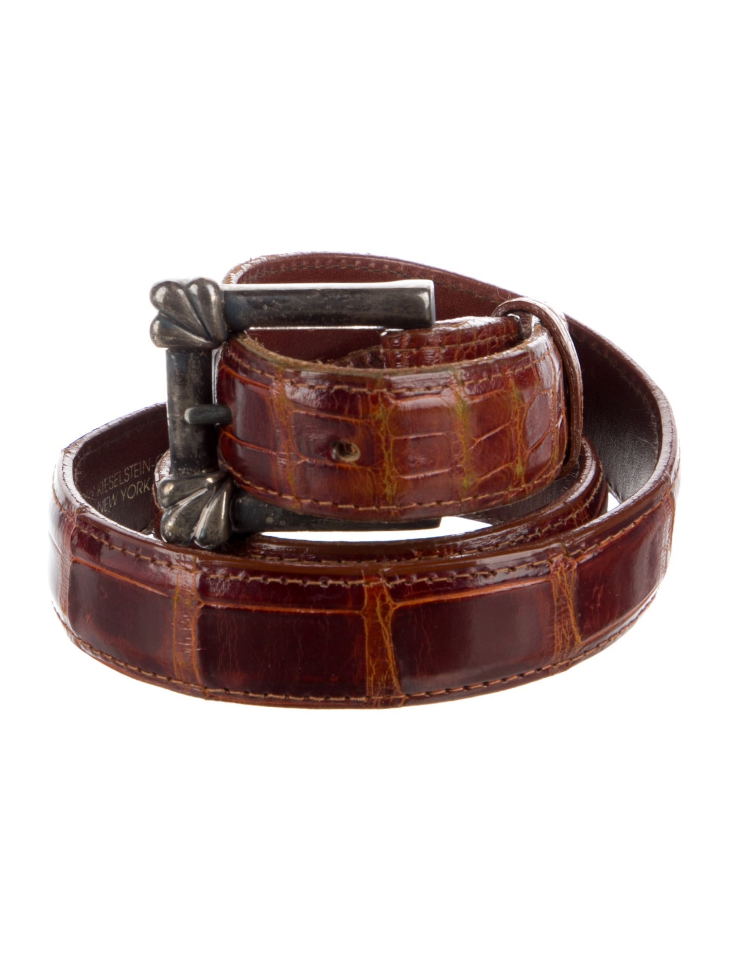 Kieselstein-Cord Skinny Alligator Belt