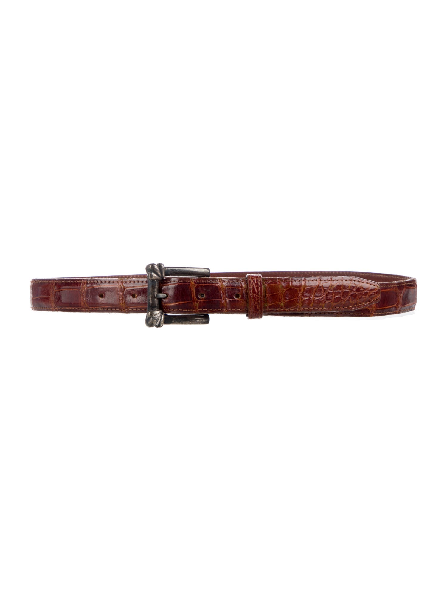 Kieselstein-Cord Skinny Alligator Belt