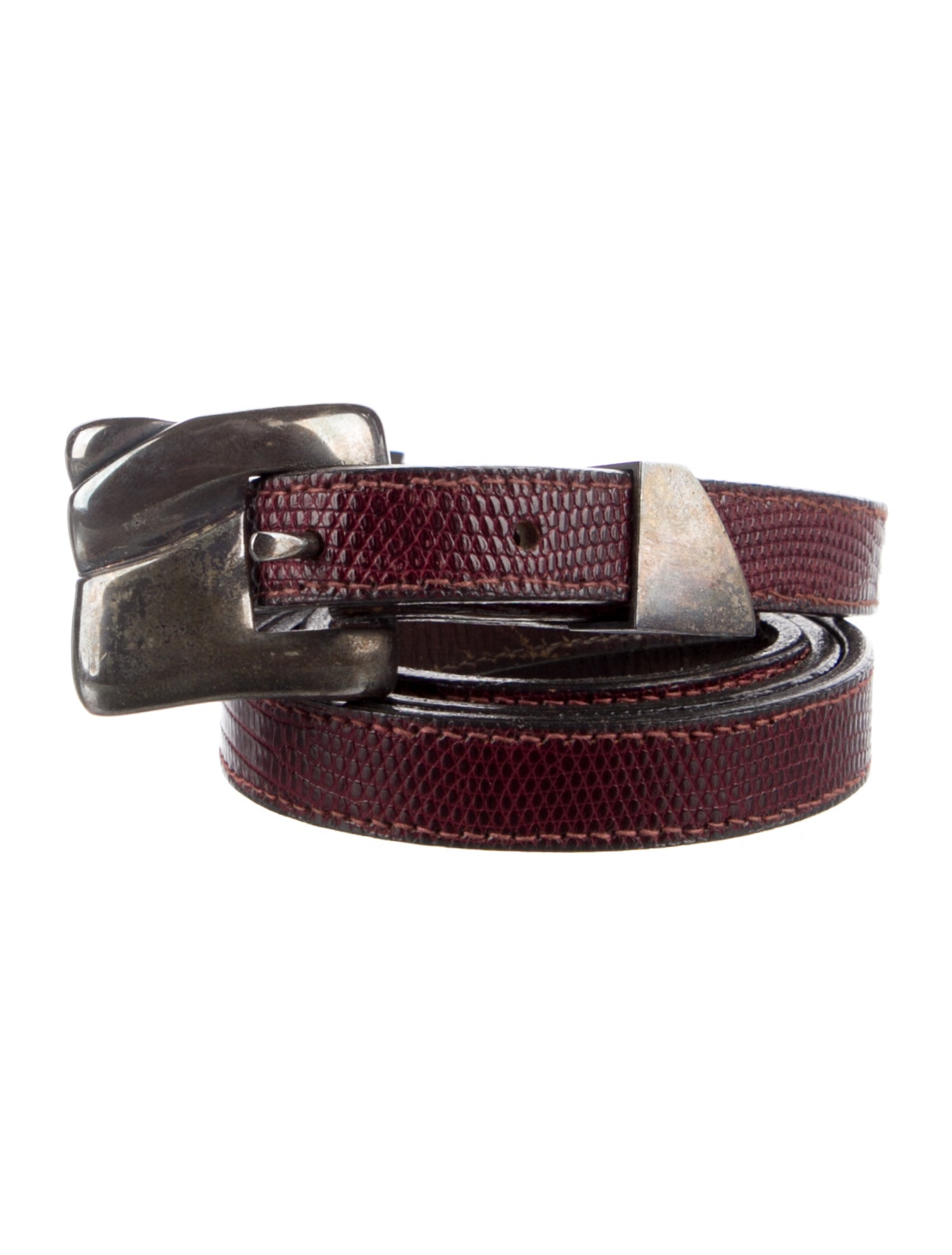 Kieselstein-Cord Skinny Lizard Belt