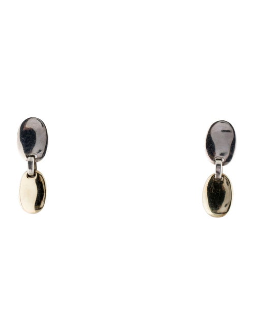 Kieselstein-Cord Two Tone Oval Drop Earrings