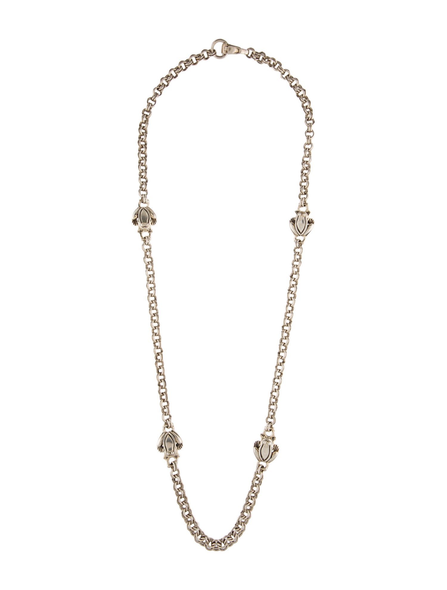 Kieselstein-Cord Frog Station Necklace