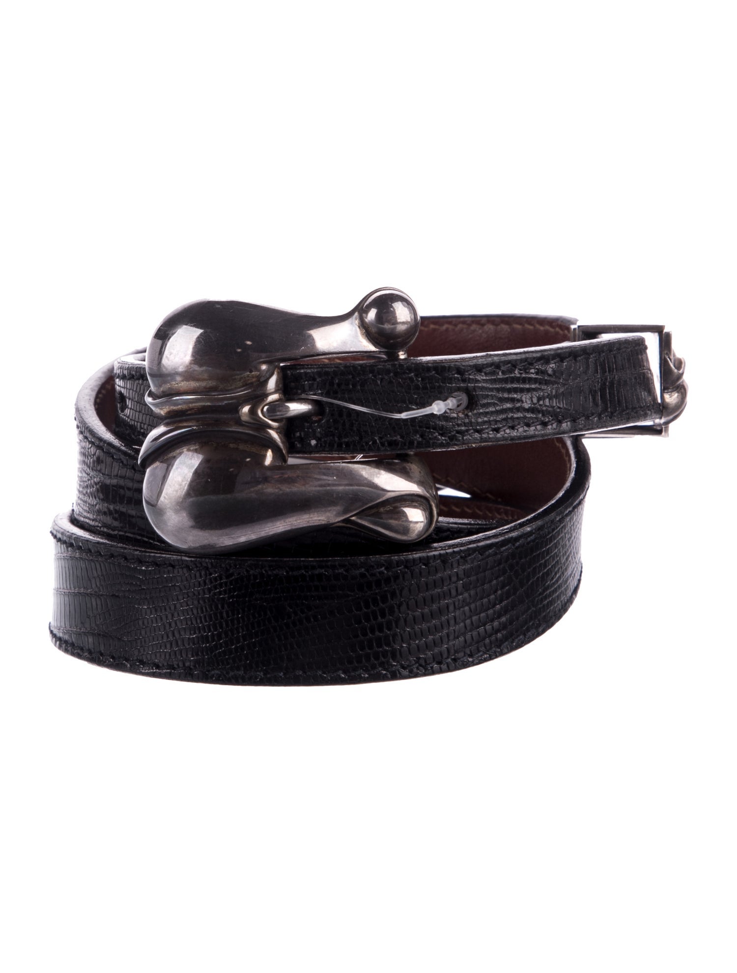 Kieselstein-Cord Skinny Leather Waist Belt