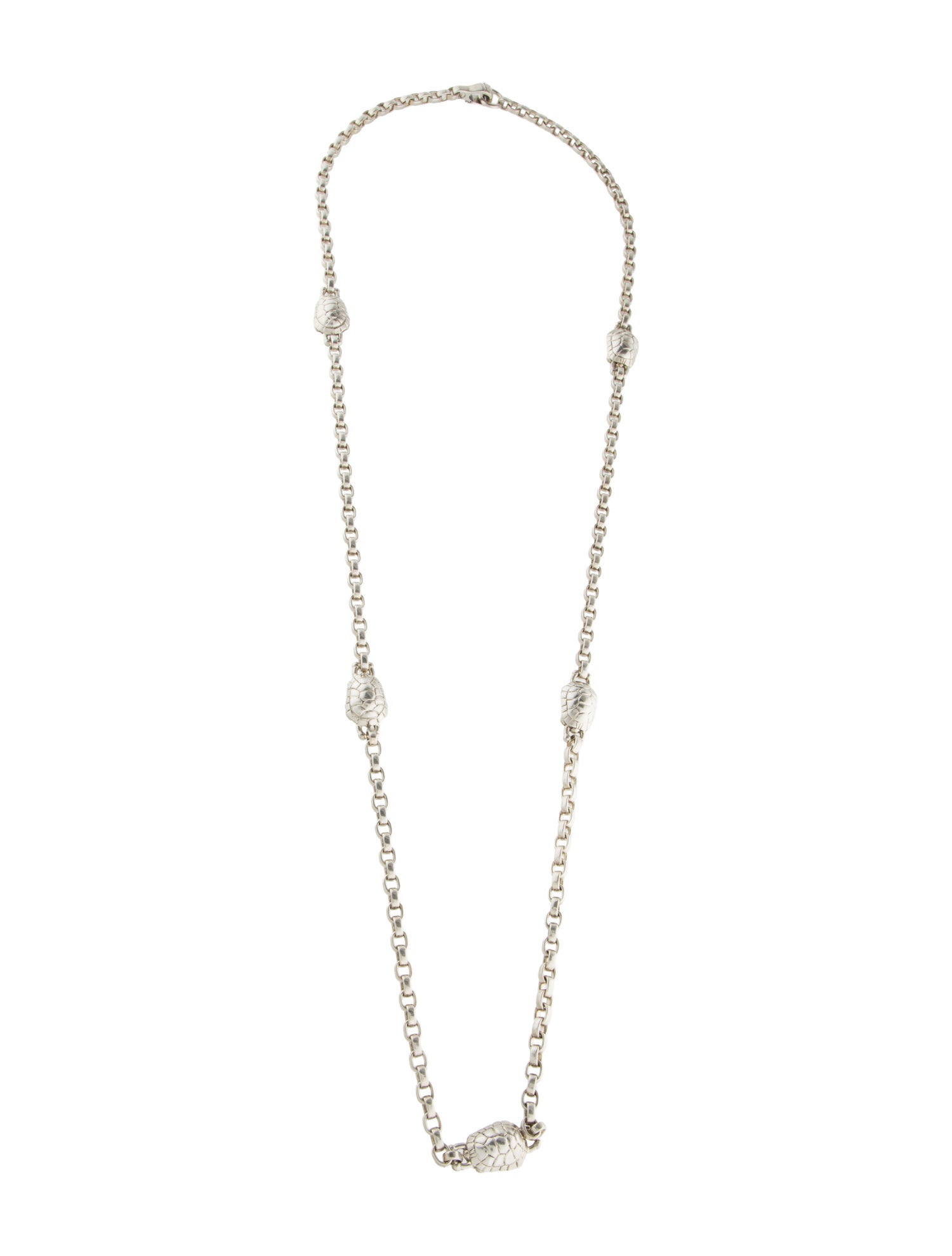 Kieselstein-Cord Turtle Station Necklace