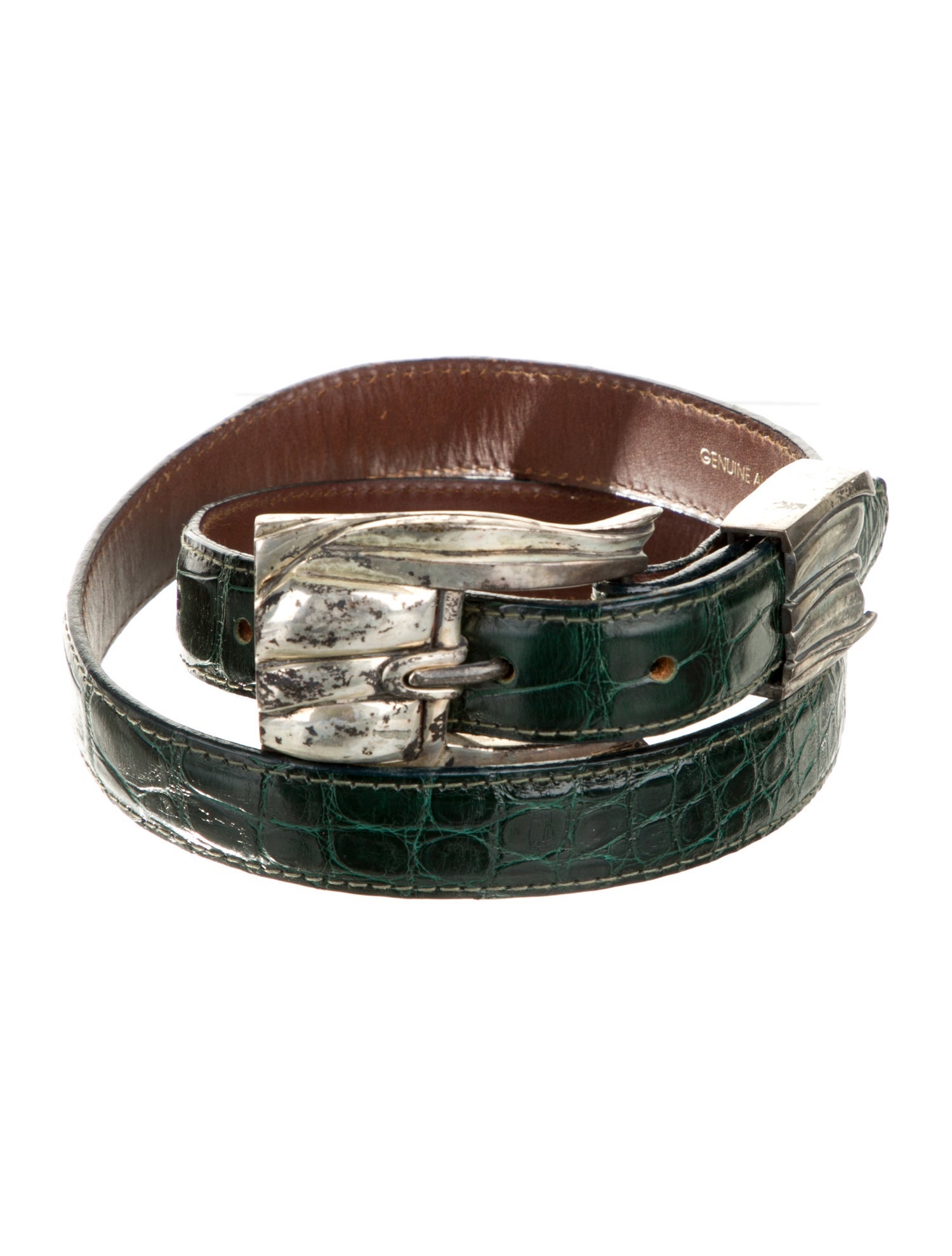 Kieselstein-Cord Skinny Alligator Belt