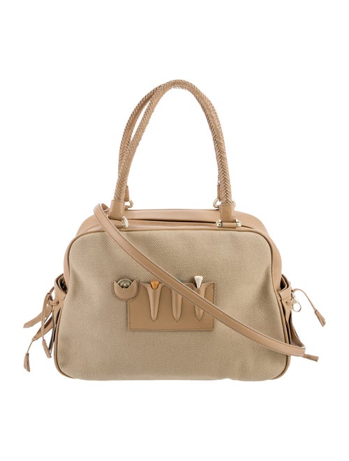 Kieselstein-Cord Canvas Top Handle Bag