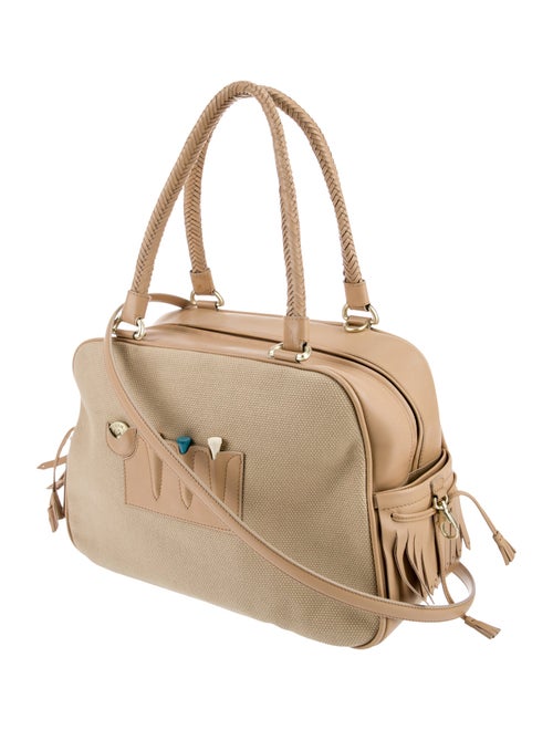 Kieselstein-Cord Canvas Top Handle Bag