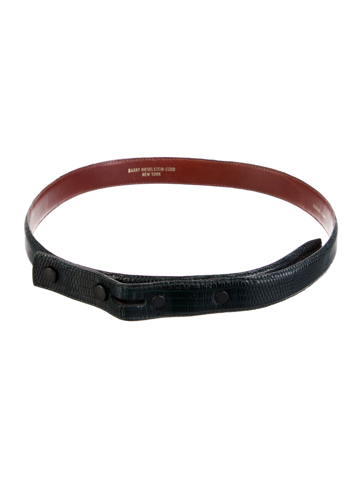 Kieselstein-Cord Skinny Lizard Waist Belt
