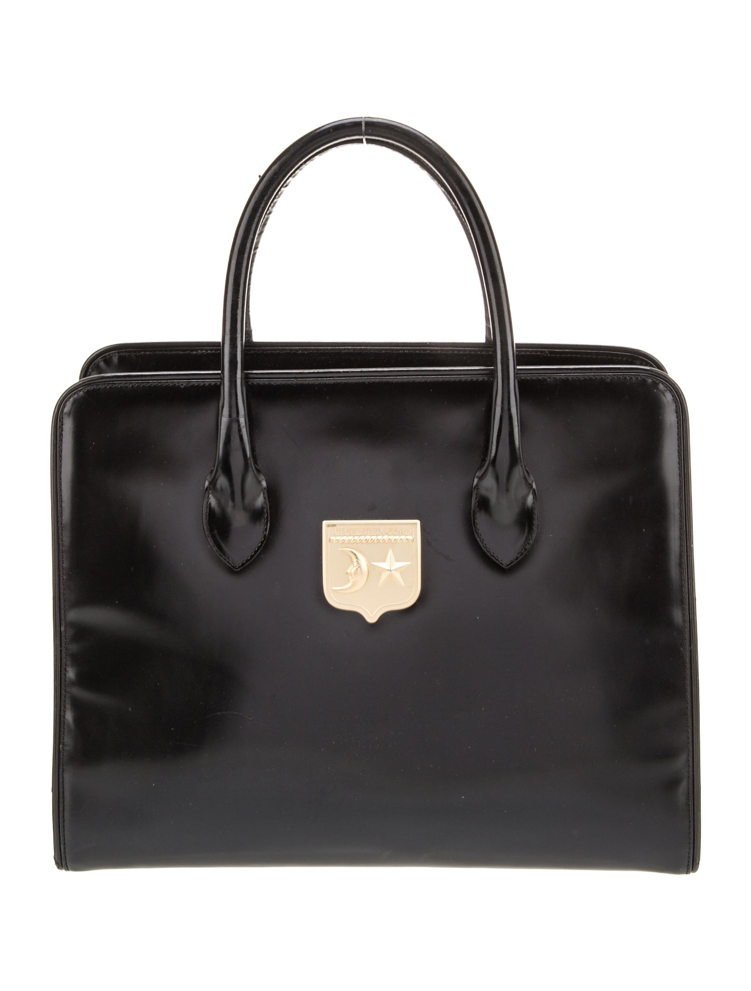 Kieselstein-Cord Patent Leather Top Handle Bag