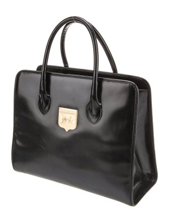 Kieselstein-Cord Patent Leather Top Handle Bag