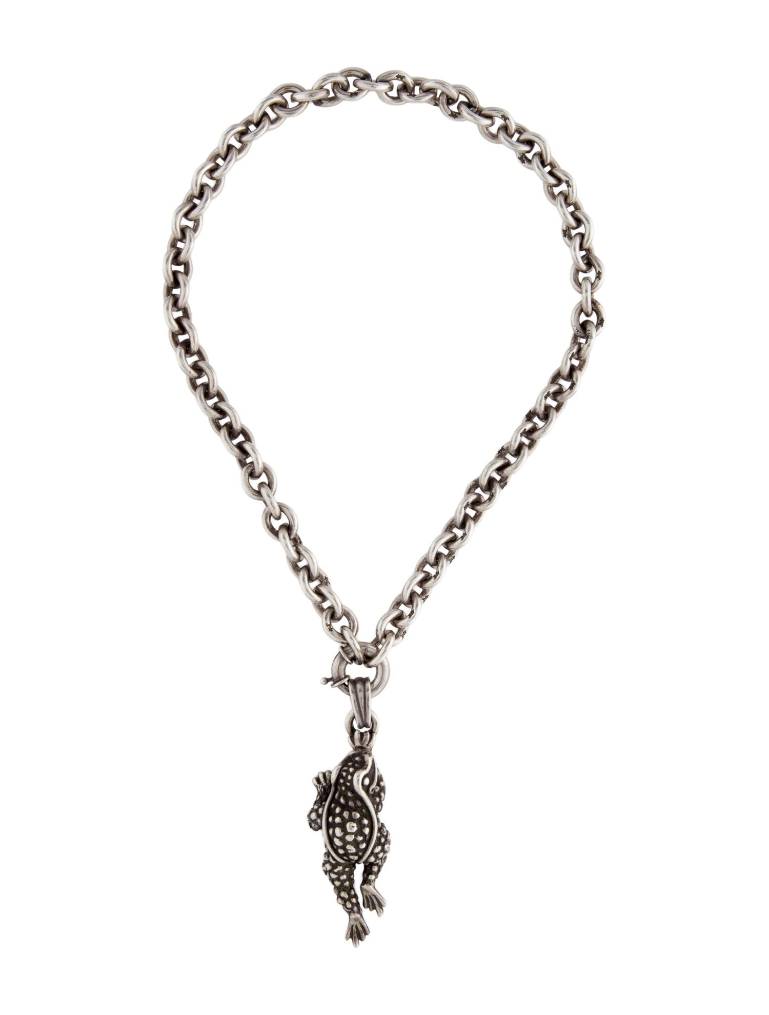 Kieselstein-Cord Toad Pendant Necklace