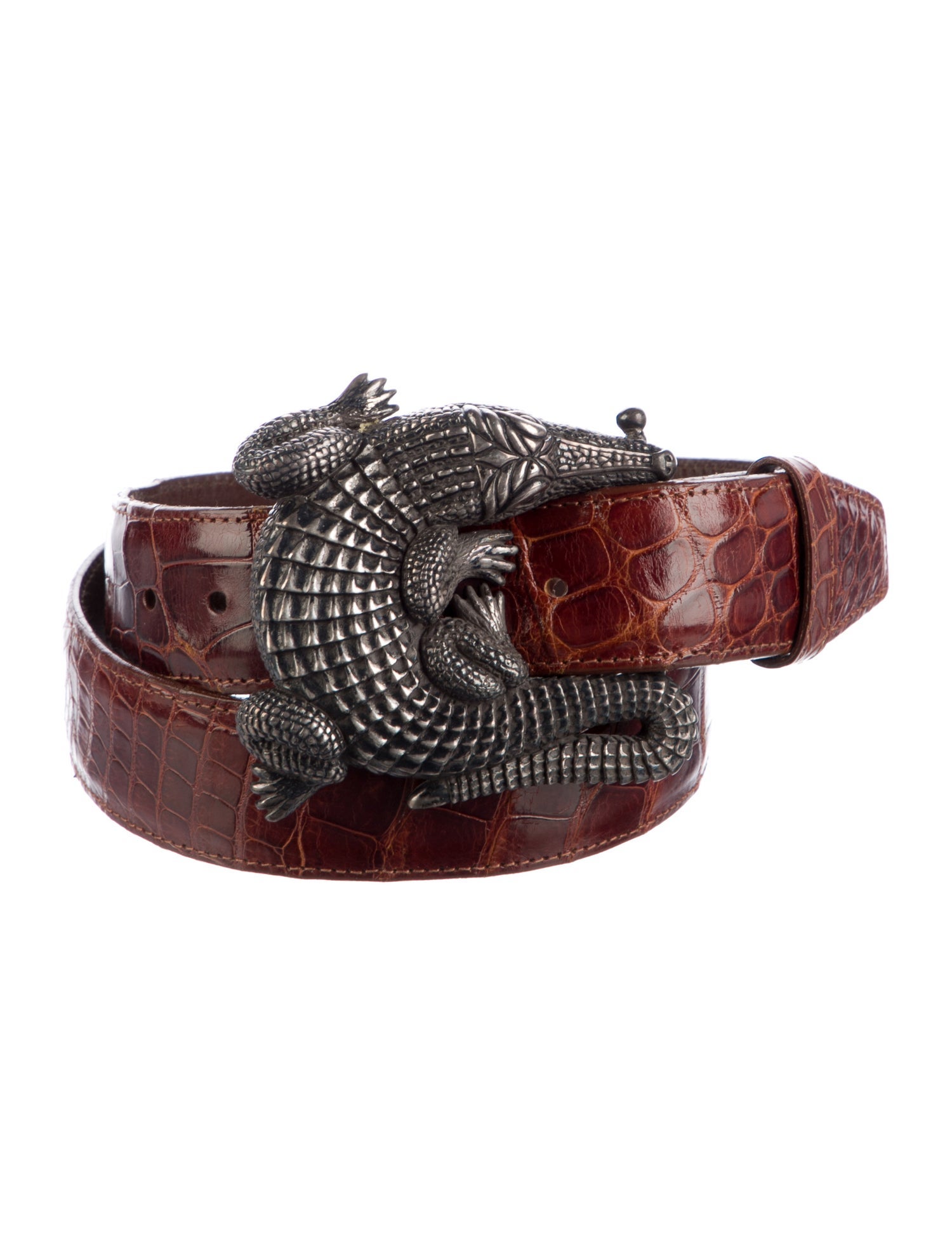 Kieselstein-Cord Wide Alligator Belt