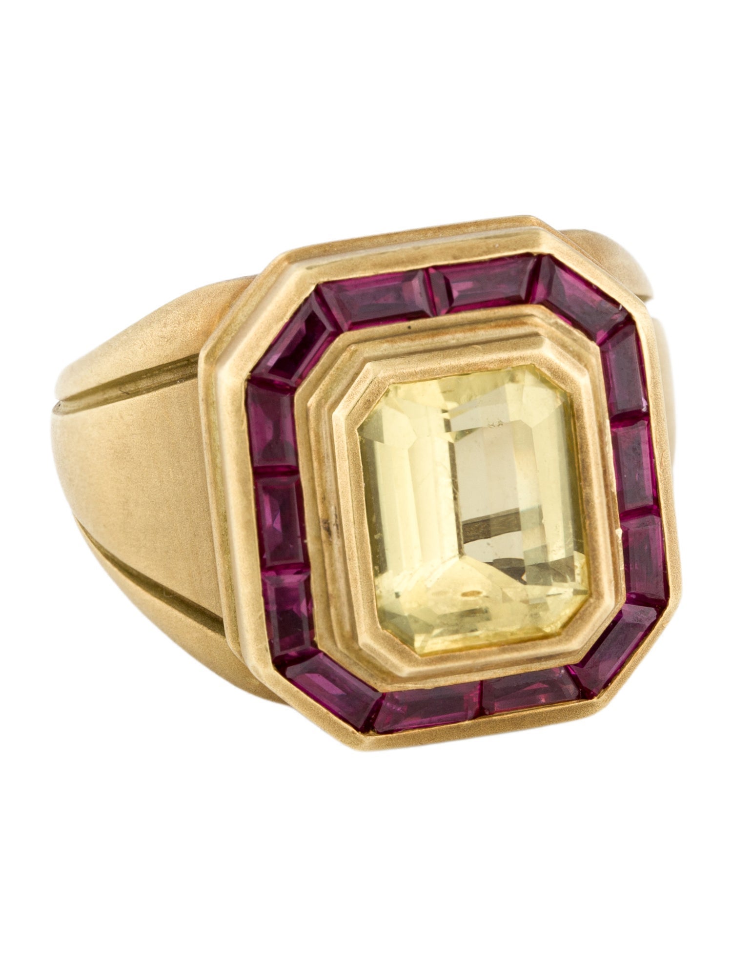 Kieselstein-Cord 18K Heliodor & Ruby Cocktail Ring