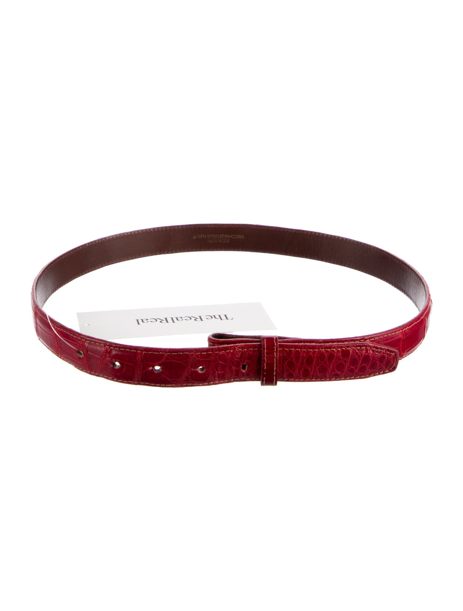 Kieselstein-Cord Skinny Alligator Waist Belt