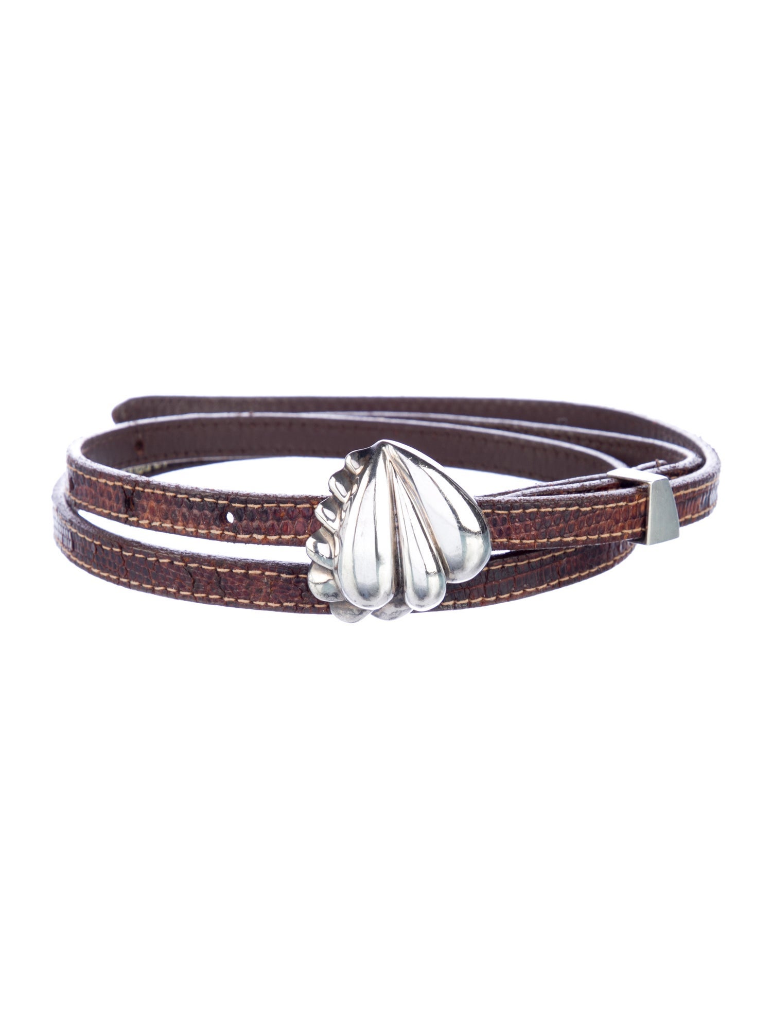 Kieselstein-Cord Skinny Lizard Waist Belt