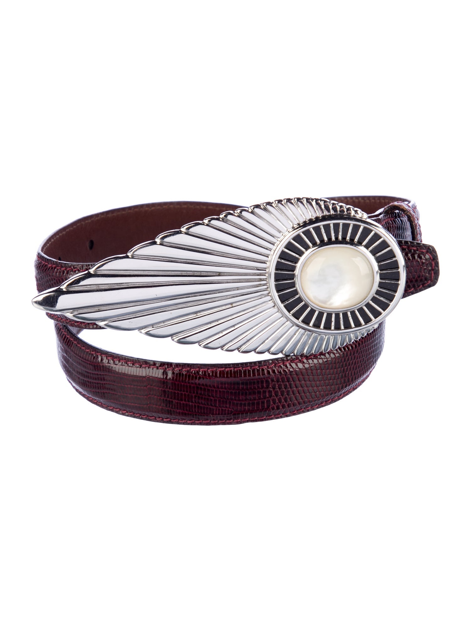 Kieselstein-Cord Skinny Leather Waist Belt