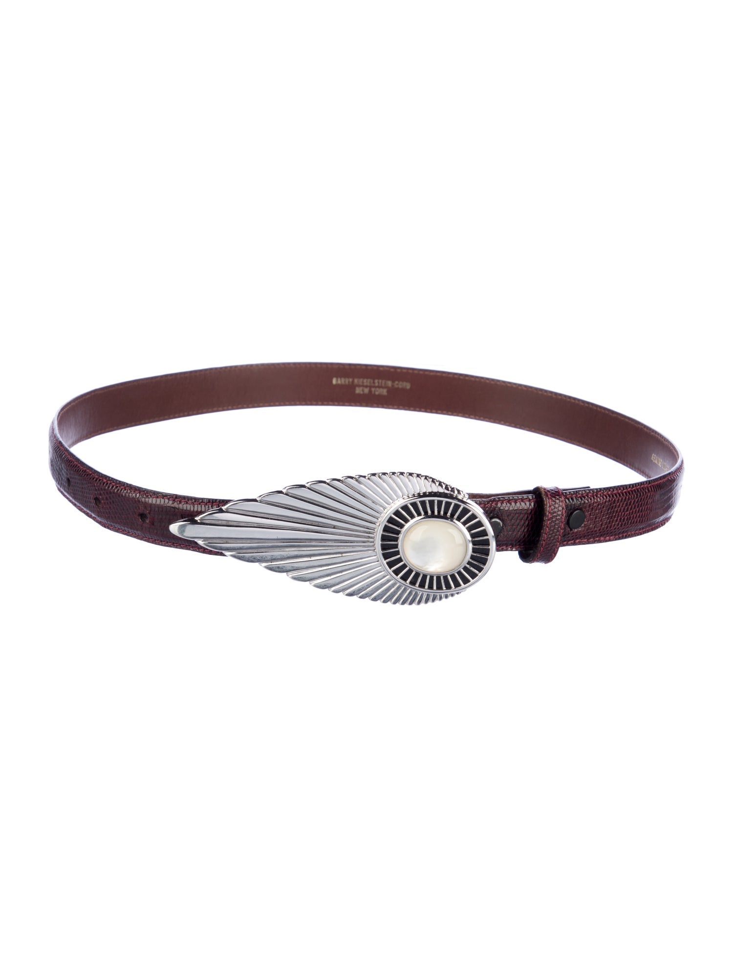 Kieselstein-Cord Skinny Leather Waist Belt