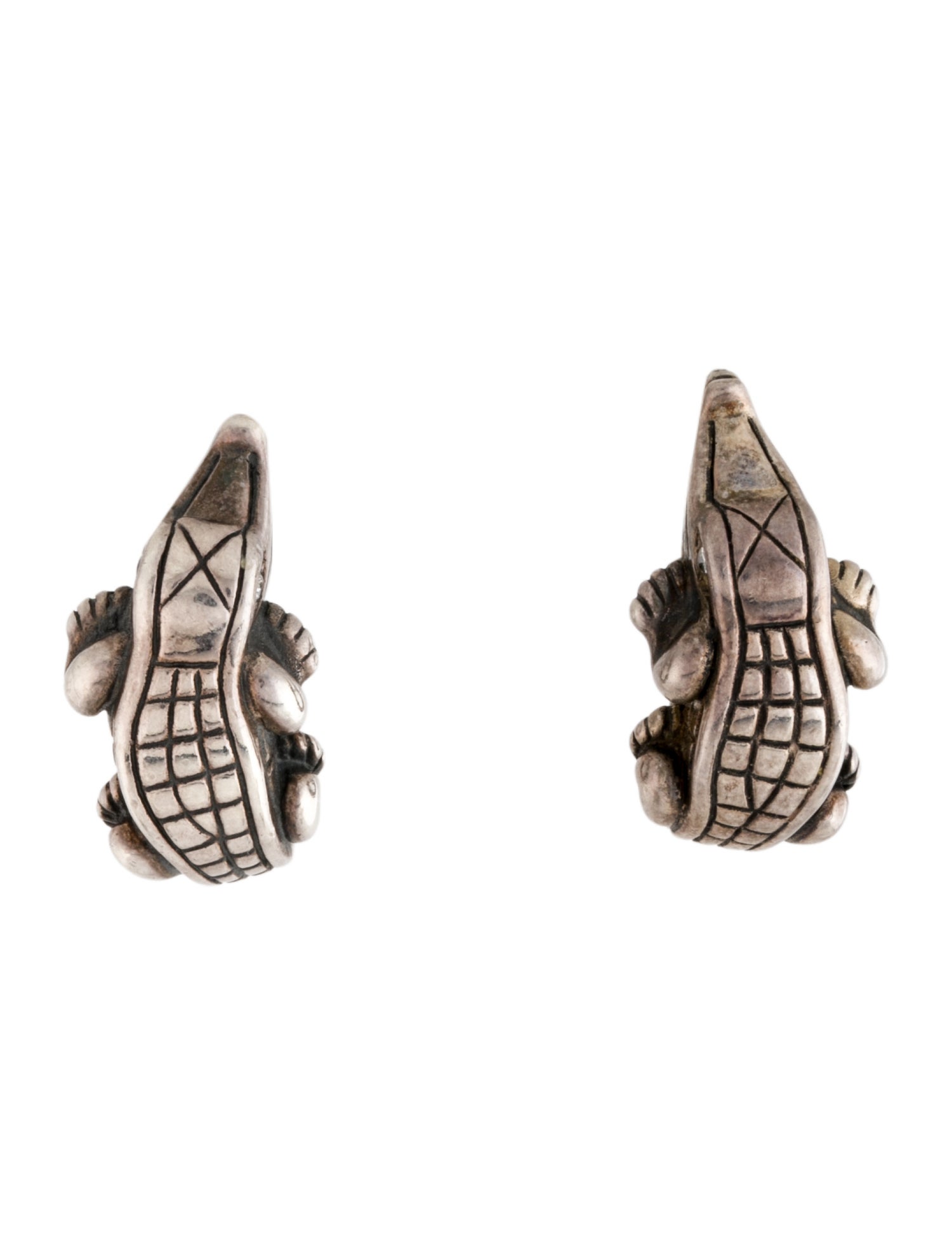 Kieselstein-Cord Diamond Alligator Huggie Earrings