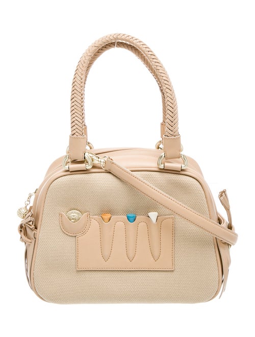 Kieselstein-Cord Canvas Top Handle Bag