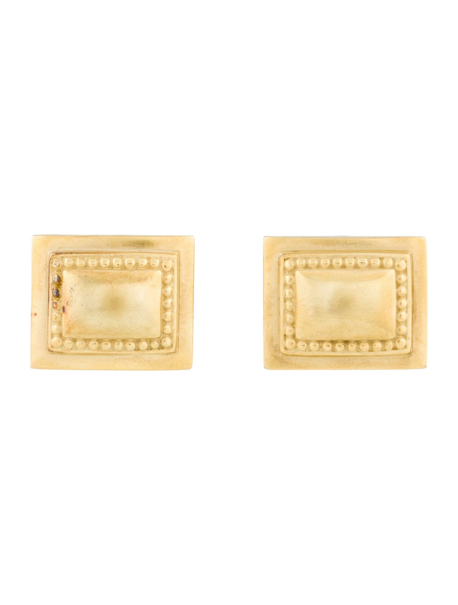 Kieselstein-Cord 18K Rectangular Clip-On Earrings