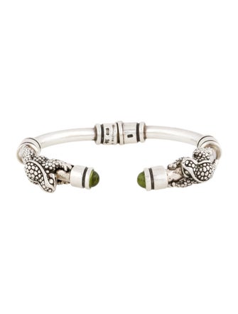 Kieselstein-Cord Peridot Frog Cuff Bracelet
