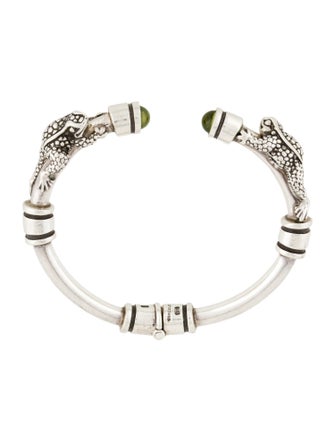 Kieselstein-Cord Peridot Frog Cuff Bracelet