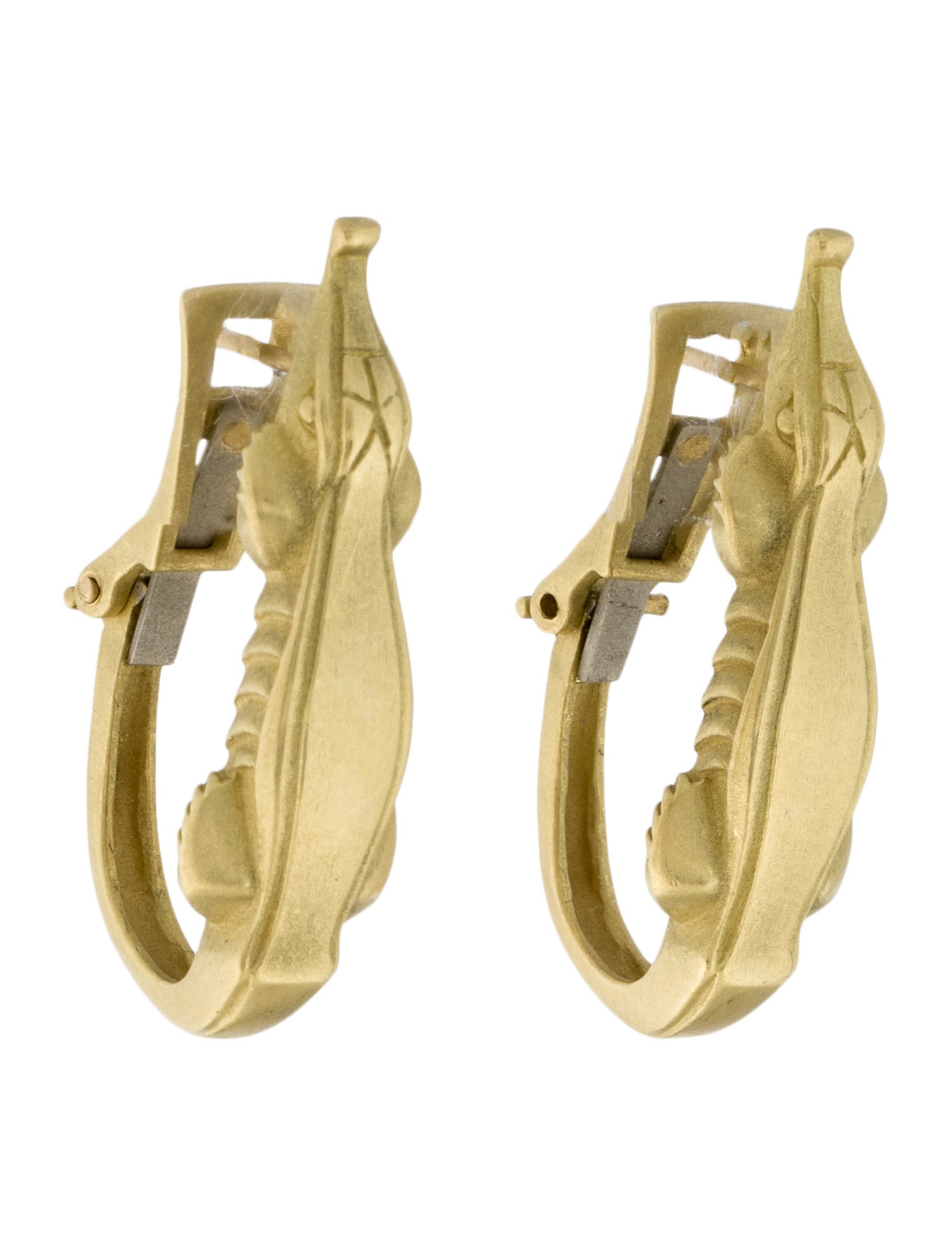 Kieselstein-Cord 18K Alligator Hoop Earrings