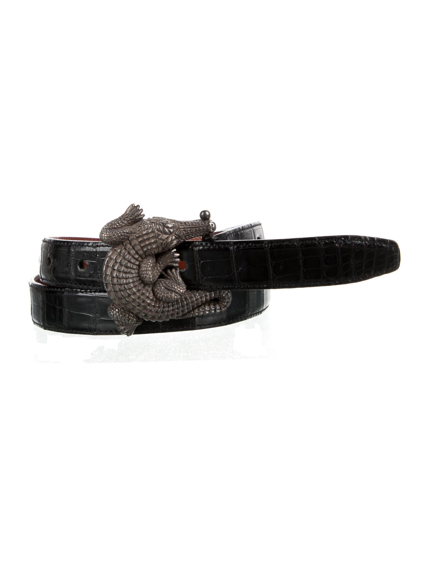 Kieselstein-Cord Skinny Alligator Belt