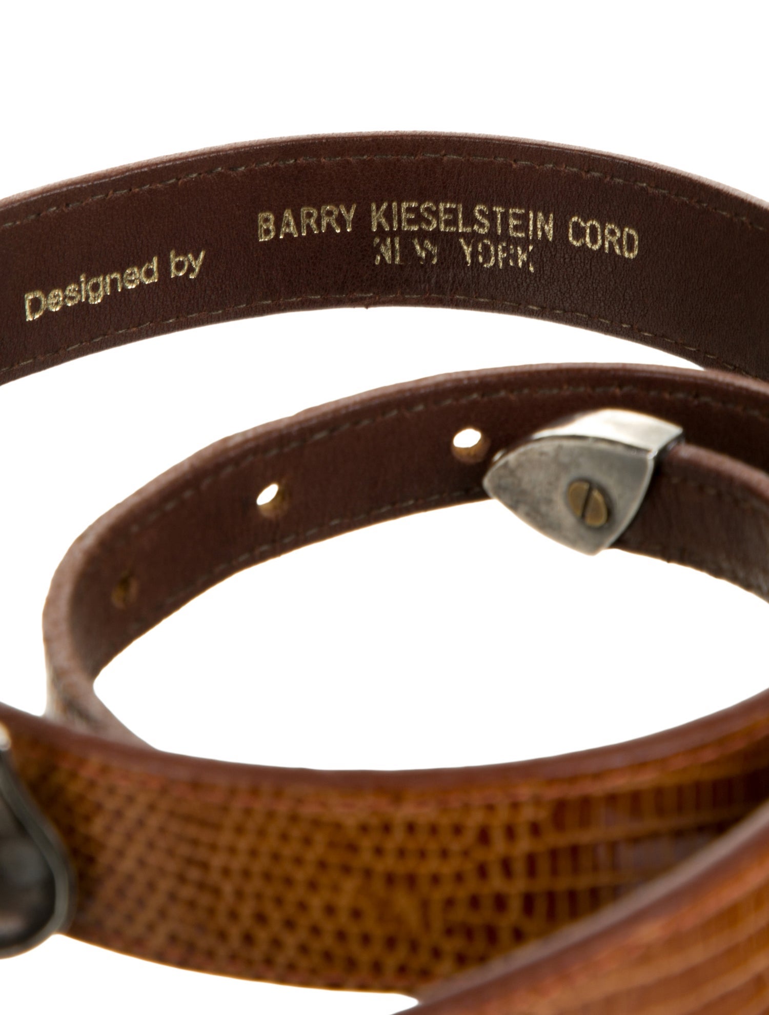 Kieselstein-Cord Skinny Snakeskin Waist Belt