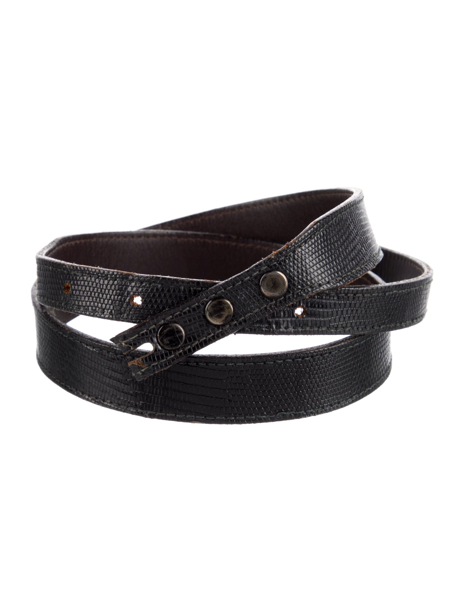 Kieselstein-Cord Skinny Lizard Belt