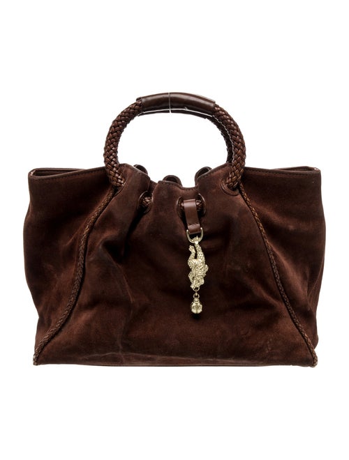 Kieselstein-Cord Suede Top Handle Bag