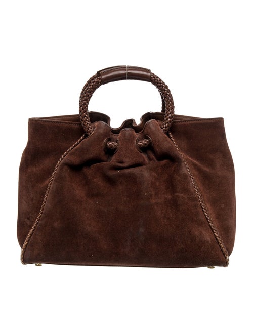 Kieselstein-Cord Suede Top Handle Bag