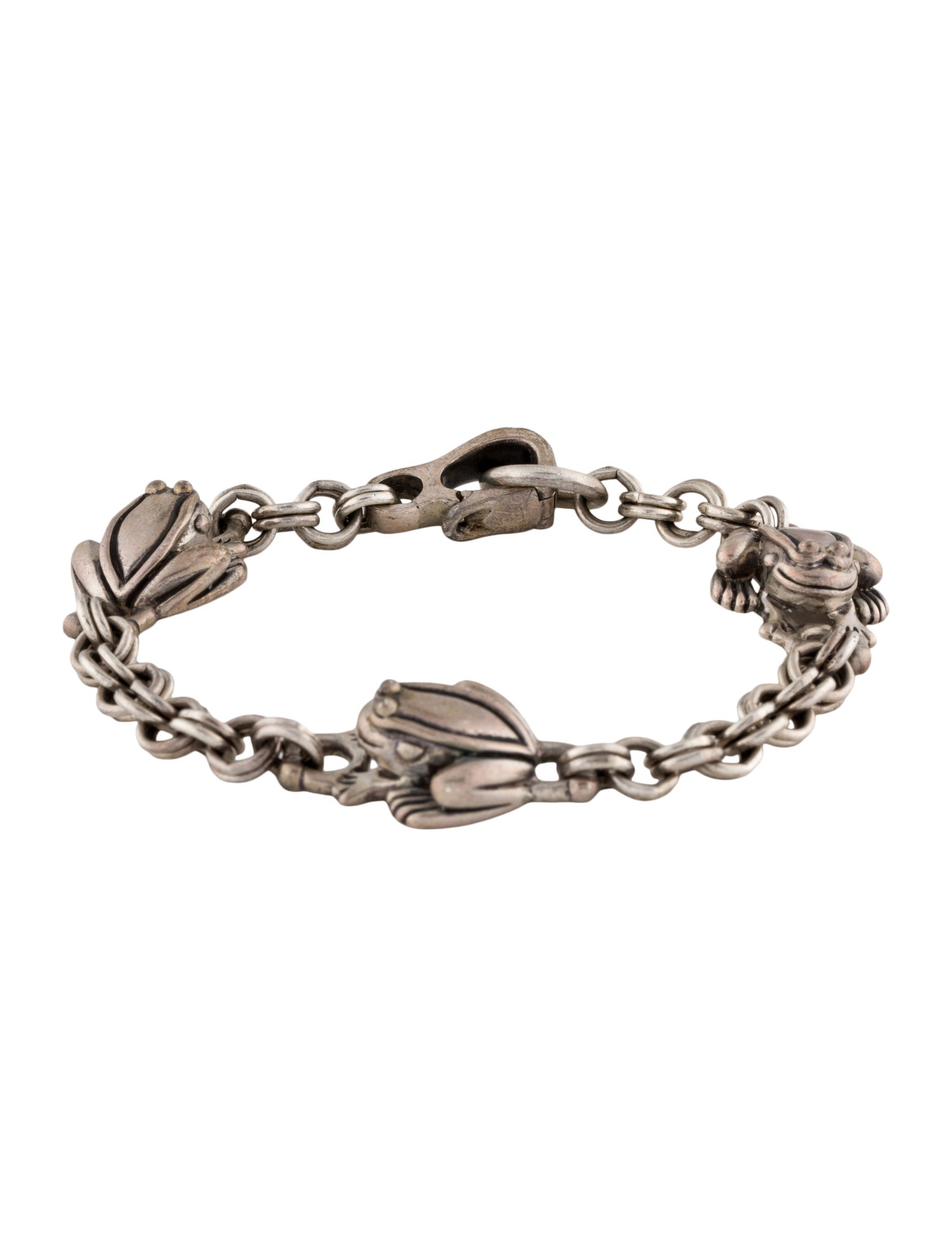Kieselstein-Cord Triple Frog Link Bracelet