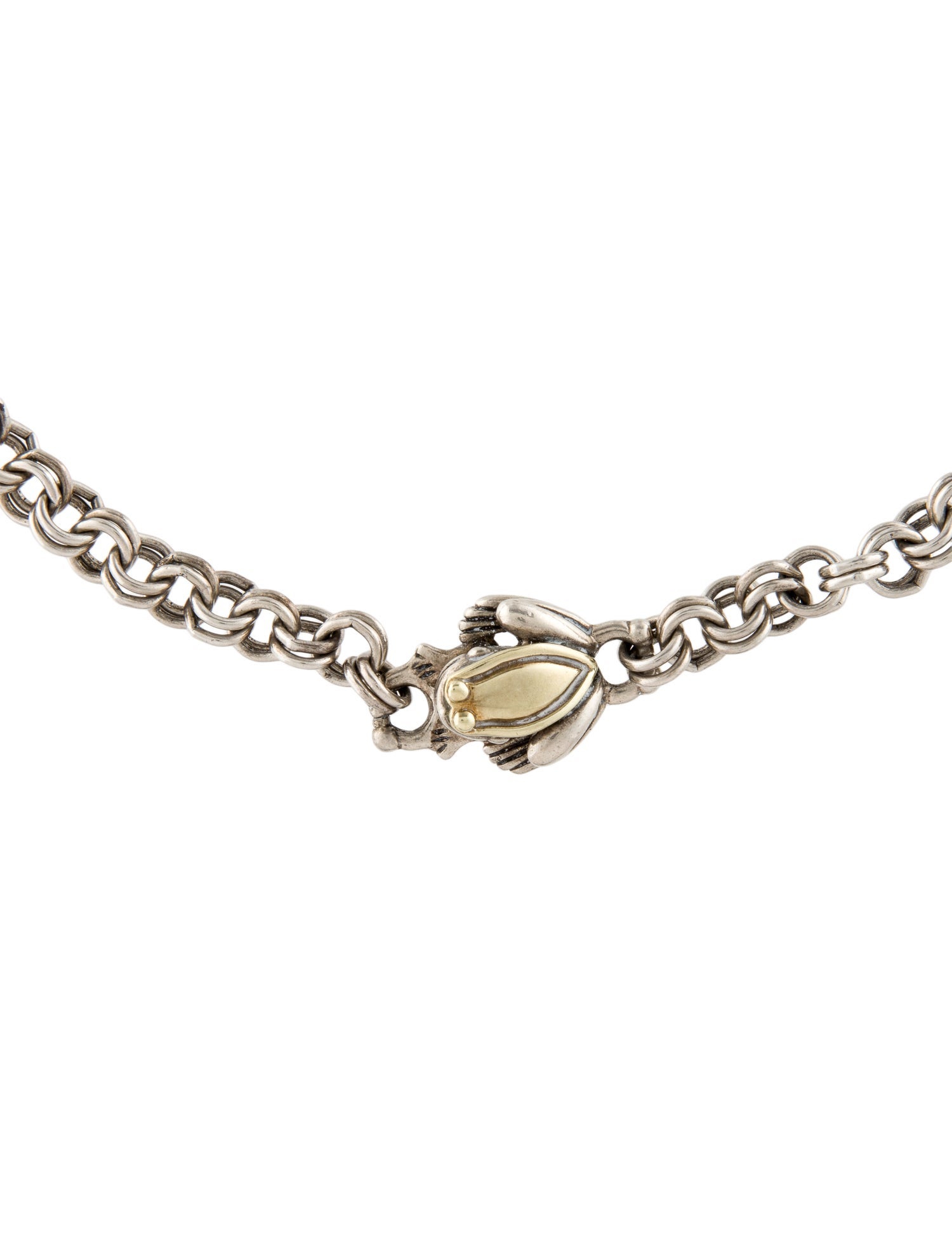 Kieselstein-Cord Two-Tone Frog Station Necklace