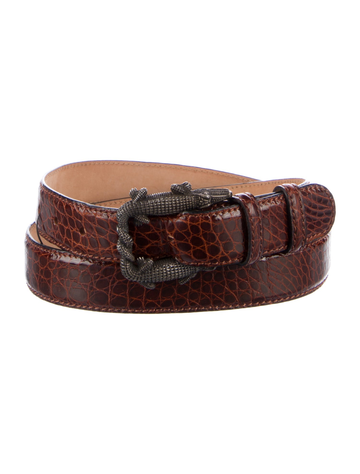 Kieselstein-Cord Skinny Crocodile Belt