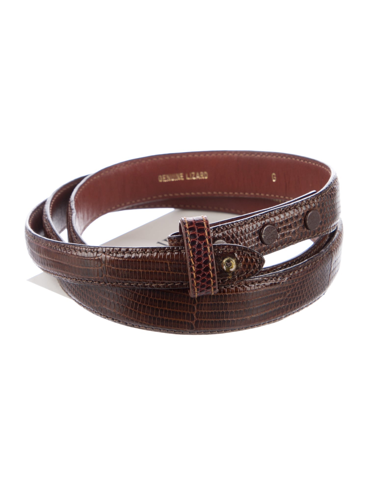Kieselstein-Cord Skinny Leather Waist Belt