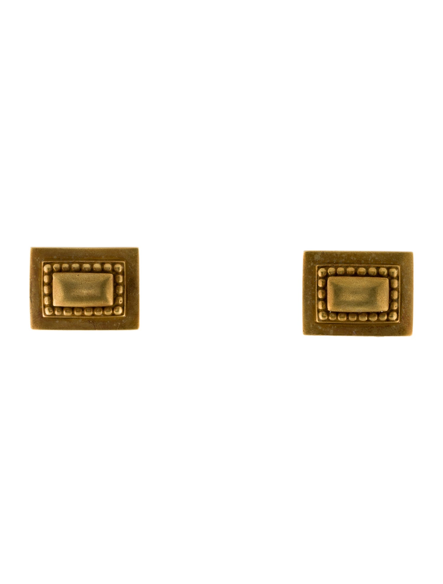 Kieselstein-Cord Vintage 18K Rectangular Earclips